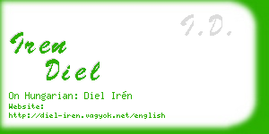 iren diel business card